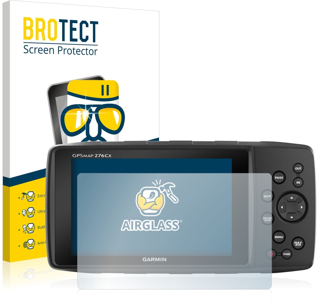 Screenprotector voor Garmin 276Cx Beschermglas transparant