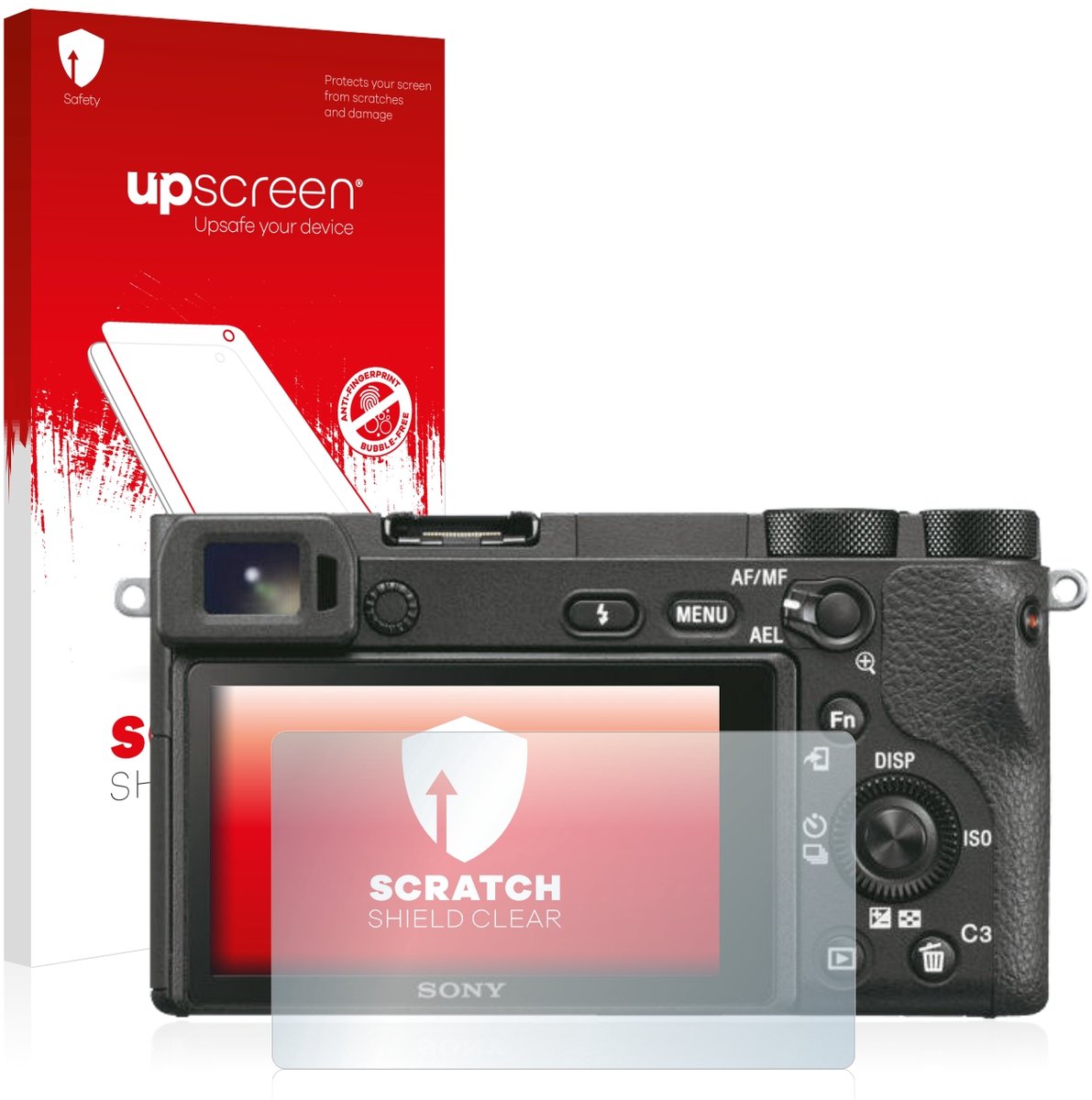 upscreen - Screenprotector voor Sony Alpha 6500 - Folie Beschermfolie transparant