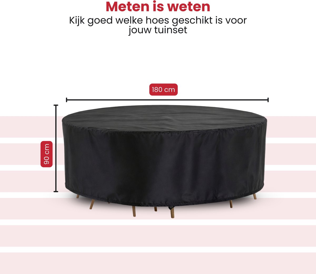 Tuinmeubelhoes Tuinmeubelhoes 180x90 cm Beschermhoes - afbeelding 5
