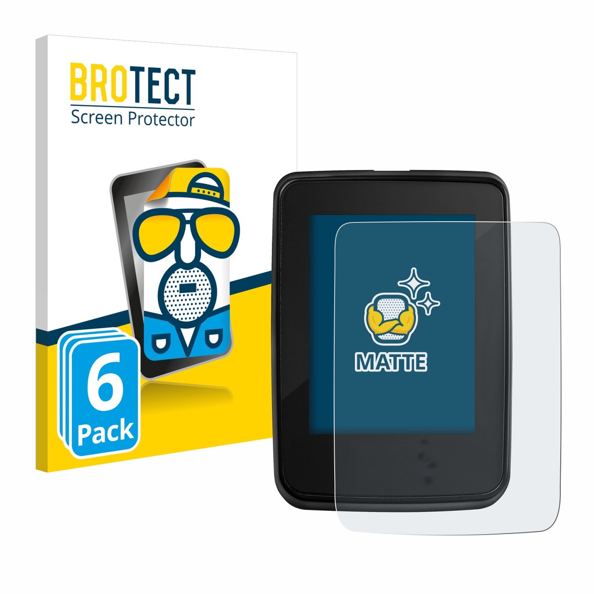 BROTECT - Screenprotector voor Giant RideDash Evo - Folie Beschermfolie matte 6 Stuks