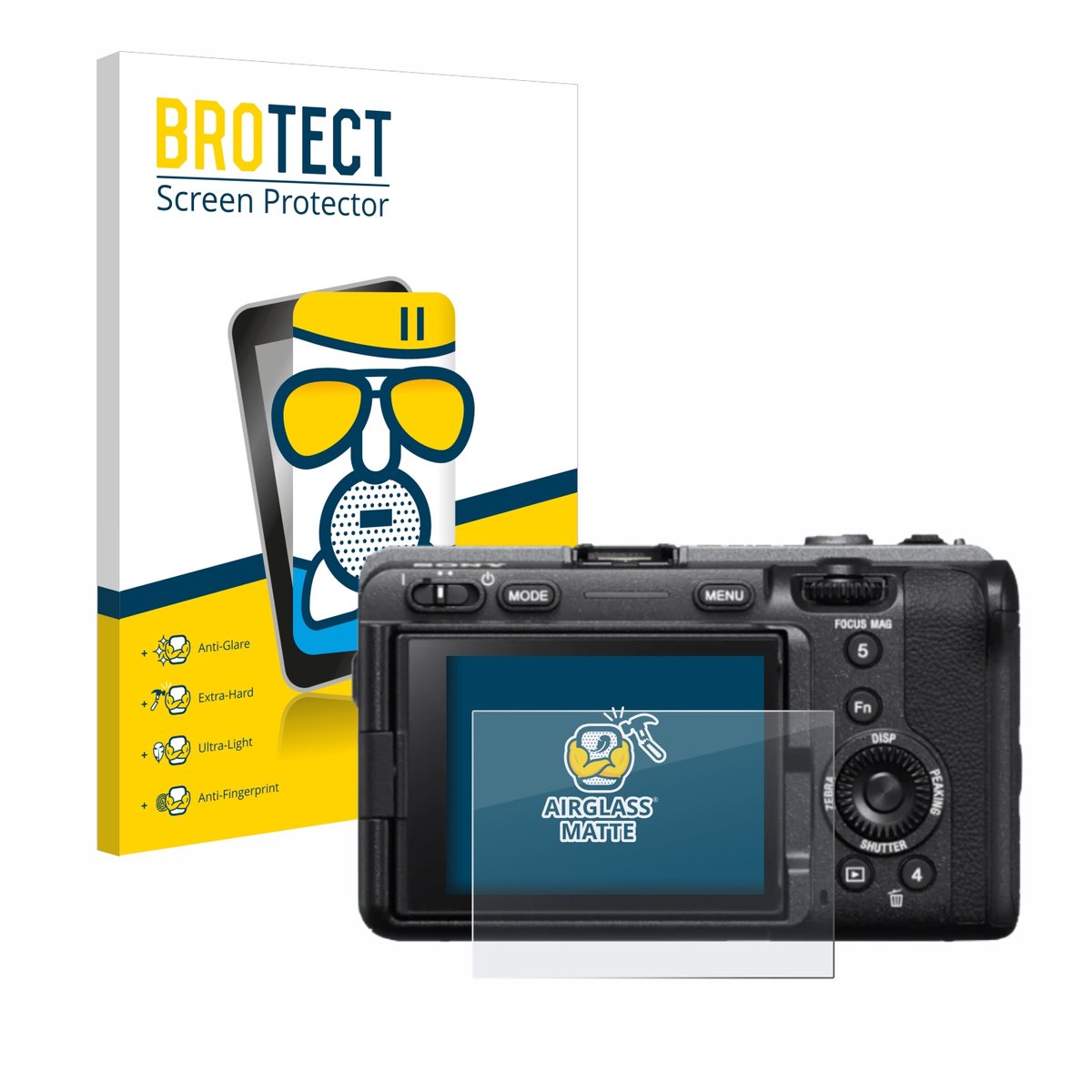 BROTECT - Screenprotector voor Sony FX3 - Folie Beschermfolie Beschermglas matte