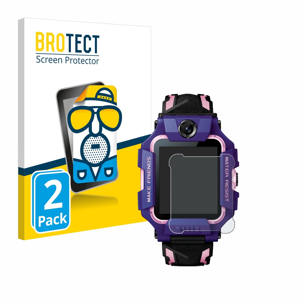 BROTECT - Screenprotector voor Imoo Watch Phone Z6 - Folie Beschermfolie matte 2 Stuks