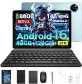 Aorlym P11 Tablet - 48GB RAM+128GB ROM/TF 2TB - Android 16 - 11 inch tablet 90Hz - T7250 - 8800mAh - 13MP+5MP - Gemini AI - Widevine L1 - Face ID - 5G WIFI - Dubbele luidsprekers - Pen, toetsenbord, muis - Blauw