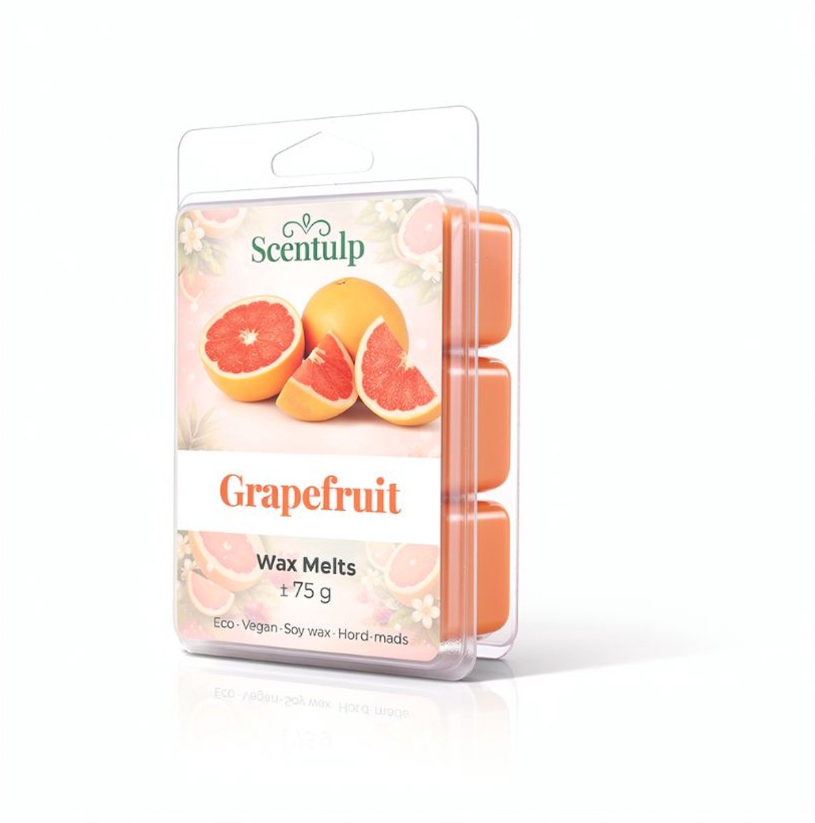 Scentulp - Wax Melts Grapefruit – Frisse Citrusgeur – Vegan Sojawax