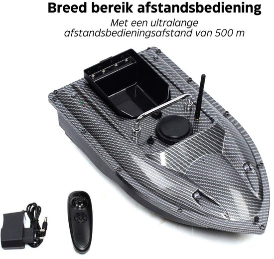 MIRA® Voerboot Karper - Voerboot Met 1,5 Kg Laadvermogen - Inclusief Accu - Zwart - 49cm x 27cm x 16cm van mira — afbeelding 4