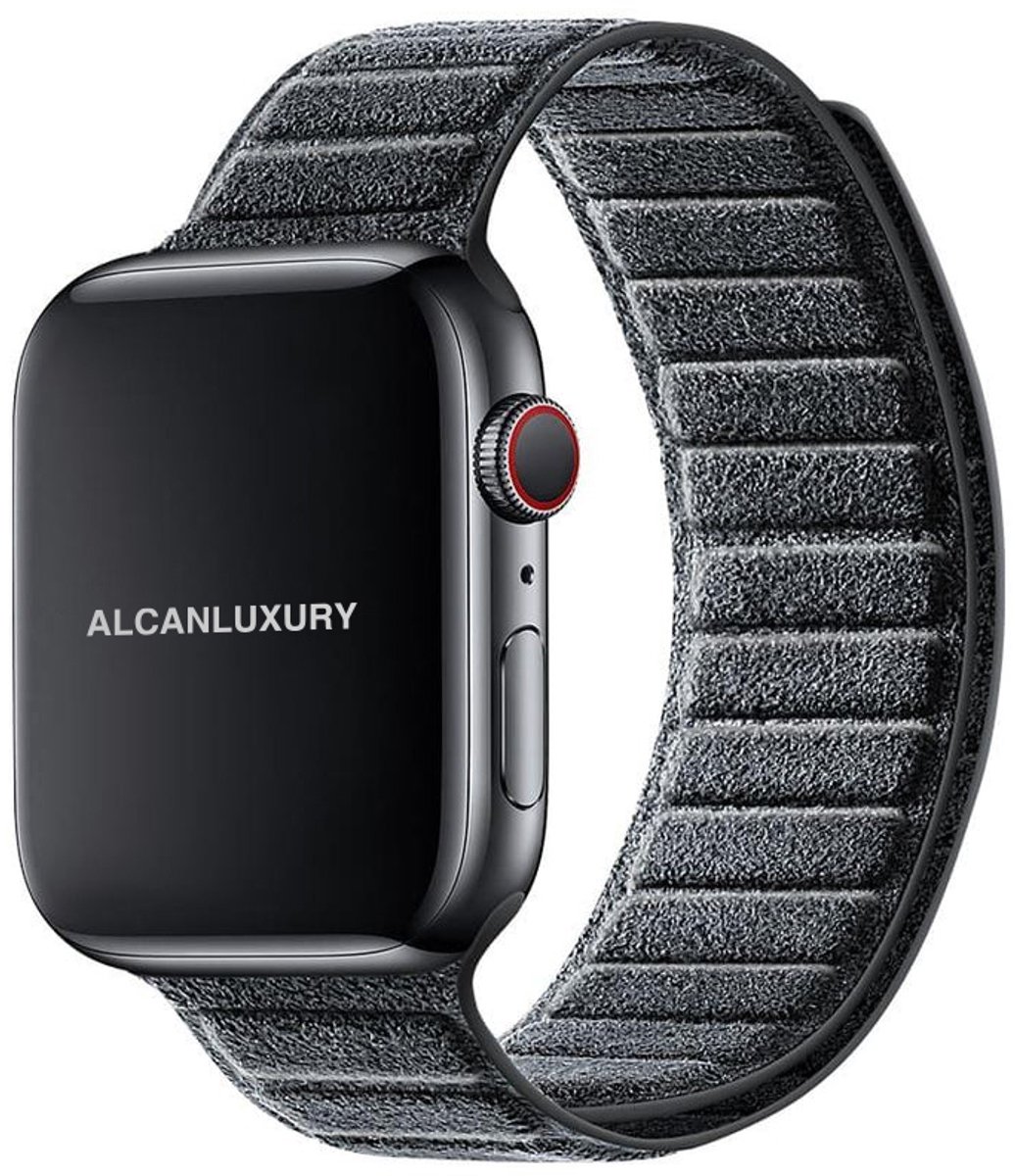 Alcanluxury Alcantara Apple Watch band 42/44/45/46 mm & Ultra 49 mm - Space Grey
