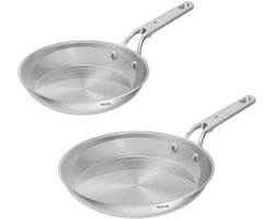 Tefal Extreme Uncoated - Pannenset - 24/28 cm - Zonder Coating - PFAS-vrij - Inductie