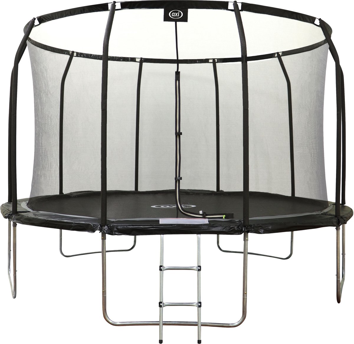 AXI Houston Trampoline - Ø 366 cm – Zwart – Met Ladder en Veiligheidsnet – Onground – Met Beschermrand – Buitenspeelgoed – Vanaf 6 jaar