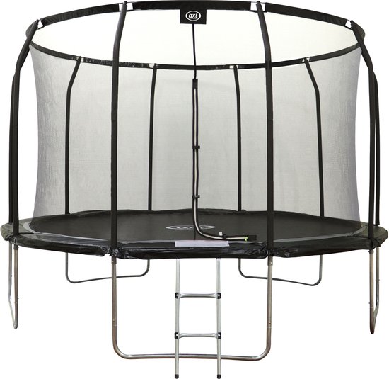 AXI Houston Trampoline - Ø 366 cm – Zwart – Met Ladder en Veiligheidsnet – Onground – Met Beschermrand – Buitenspeelgoed – Vanaf 6 jaar