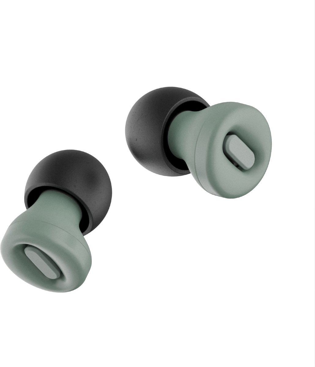 Klar Connect Earplugs- Oordoppen - Voor Sociale Activiteiten - Dagelijks Gebruik- Heldere Spraak - Comfortabele, Herbruikbare Gehoorbescherming - 18 dB SNR Geluidsdemping - 4 Maten Zachte Siliconen Eartips XS/S/M/L - Sage/Groen