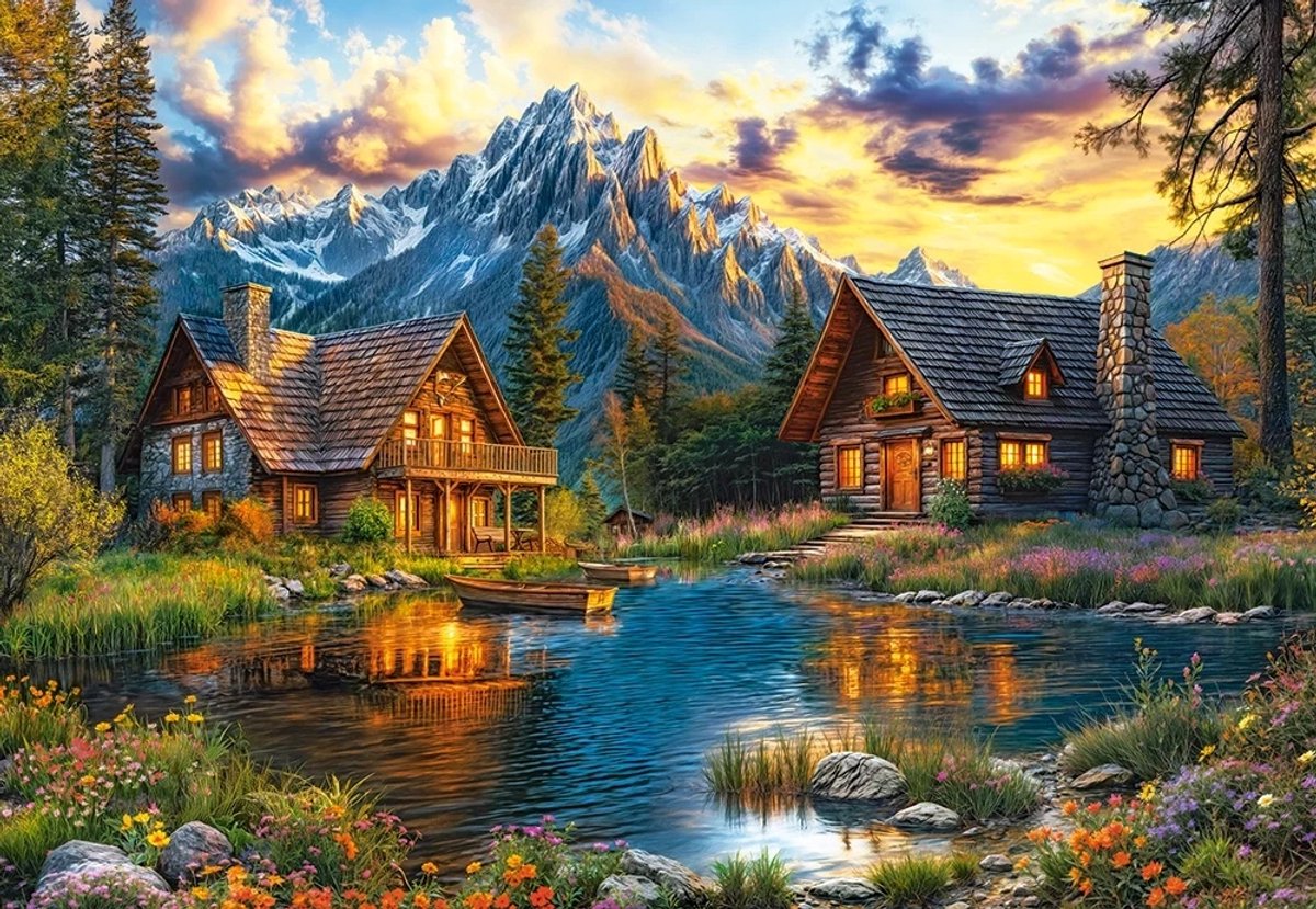 Castorland Summertime Evening – Puzzel – 1000 stukjes – Satijnen afwerking – Perfecte pasvorm – Europese kwaliteit — afbeelding 2