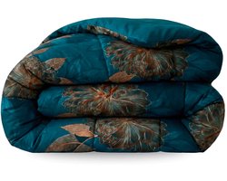 Zelesta Comfort Design Royal Flowers 140x200cm - Dekbed zonder overtrek - 30 dagen proefslapen - Wasbaar hoesloos dekbed - Bedrukt dekbed - Dekbed met print - All Year Winterdekbed & Zomerdekbed
