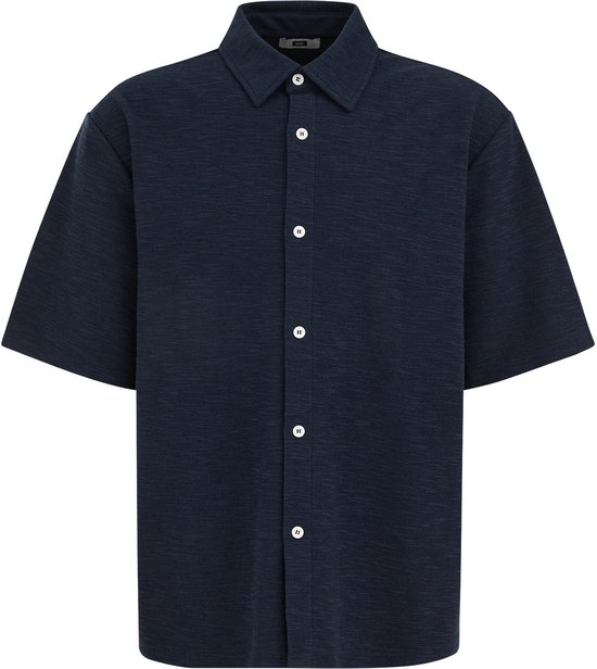 Chemise Homme Marine Layer Manches Courtes – Bleu Marine – Taille L – 100% Coton – Occasion Parfait état