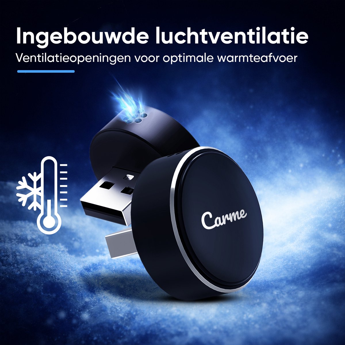 CarMe Ultra Mini 2-in-1 draadloze CarPlay en Android Auto adapter USB-A & USB-C, compacte auto dongle - Afbeelding 3