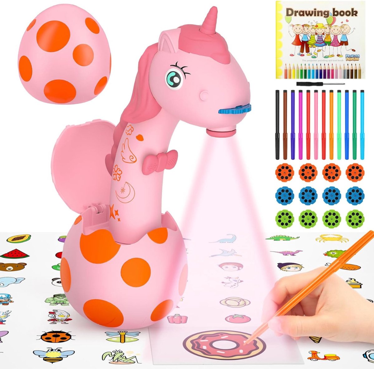 MIRA® Tekenprojector - Tekenprojector Kinder - Tekenprojector - Roze - 21cm x 17cm x 12cm