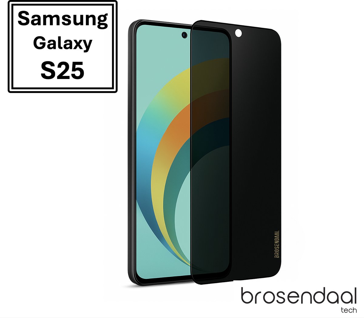 Brosendaal Privacy Screenprotector geschikt voor Samsung Galaxy S25 – Mat Privacy Glass – Anti Reflectie – Kras- en Valbestendig