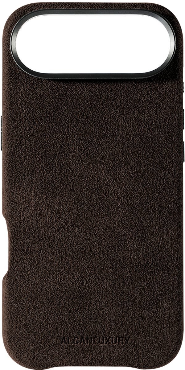Alcanluxury Alcantara telefoonhoesje geschikt voor Apple iPhone 17 Air - Chocolate Brown