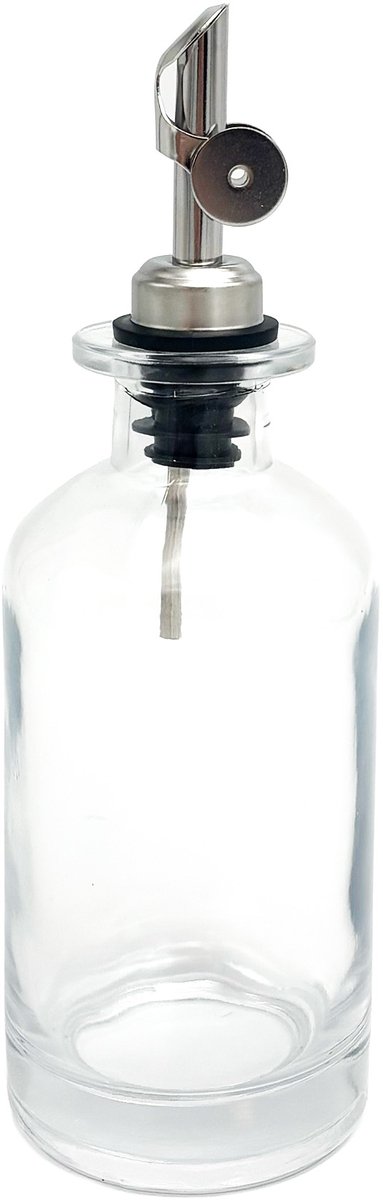 Olie dispensers Havana small - Zilveren schenktuit - Glas - 300ml