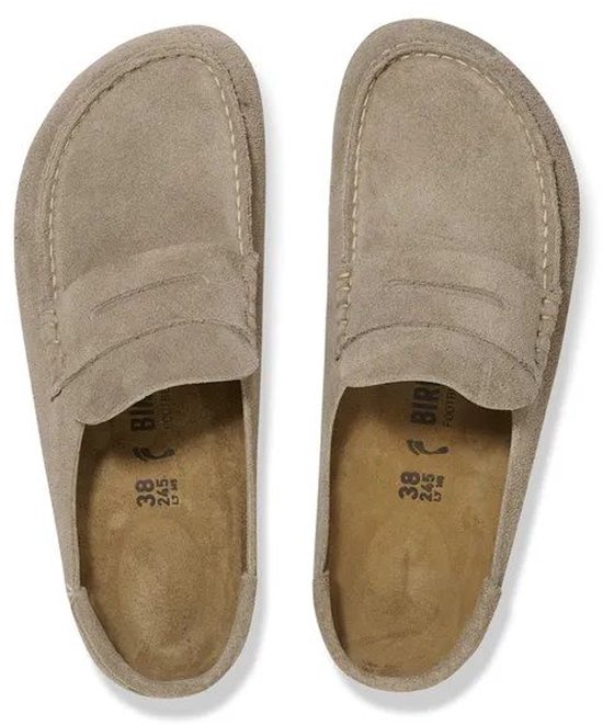 Birkenstock Naples Wrapped Suede Leather Taupe