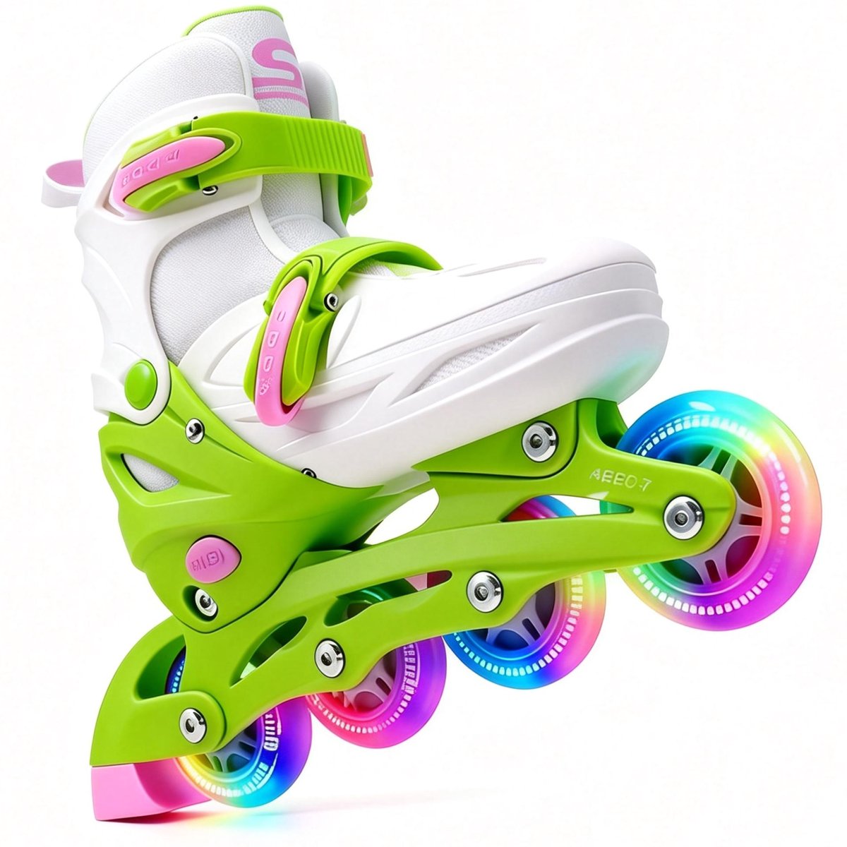 Suotu Skeelers Inlineskates Verstelbaar Lijn: S78 Skeelers meisjes en jongens Groen