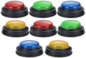 Acht buzzers met licht- en geluidseffecten, perfect voor familiespelletjes, geschikt voor quizshows, spelletjes voor kinderen, volwassenen en leerkrachten.