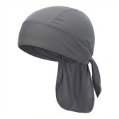 Bandana – grijze mesh sport bandana – ademende unisex hoofddoek – lichtgewicht biker bandana – ideaal voor sport, motor & zomer