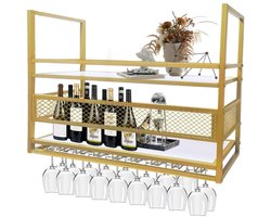 MIRA® Barkast - Drankkast - Barmeubel - Goud - ‎25cm x 150cm x 90cm