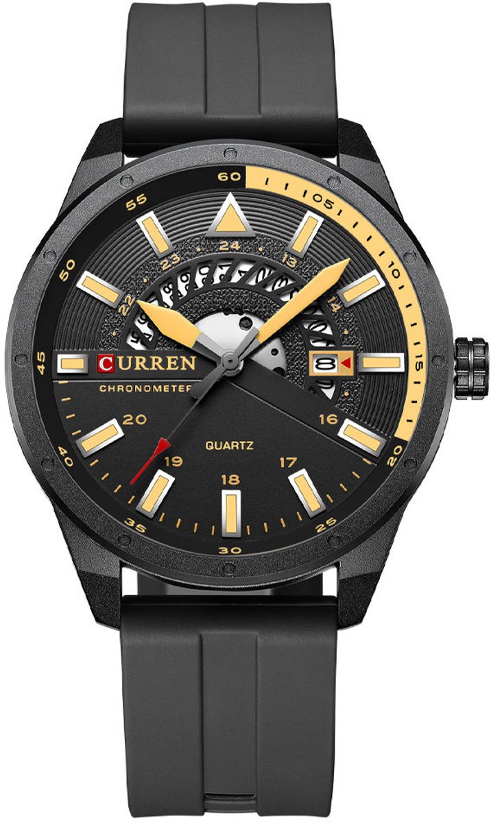 Curren 8421 - Horloge - Heren - Siliconen Band - Datum