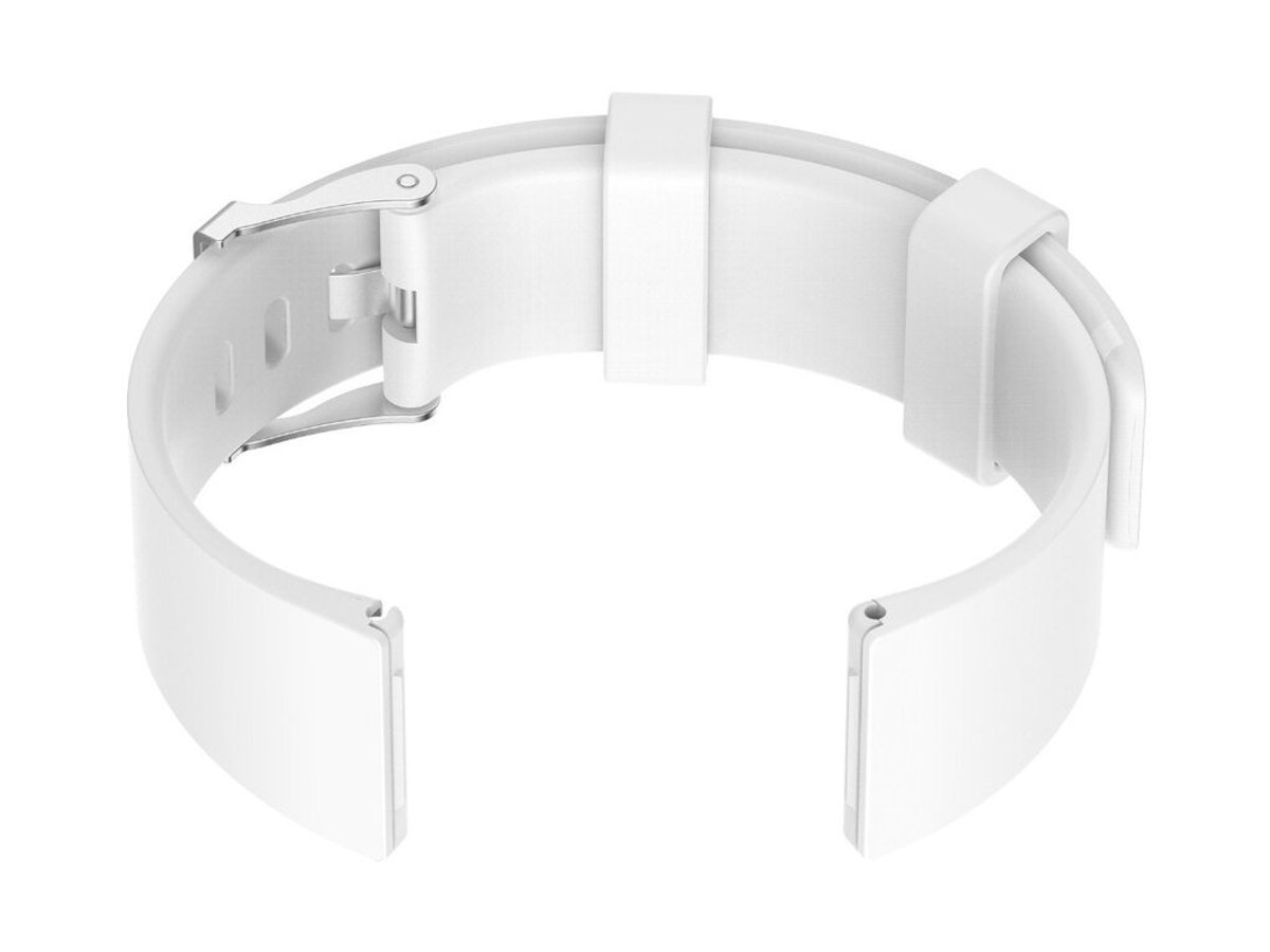 Wit Riem voor Horloge U15 - 22mm - Wit-Zilver