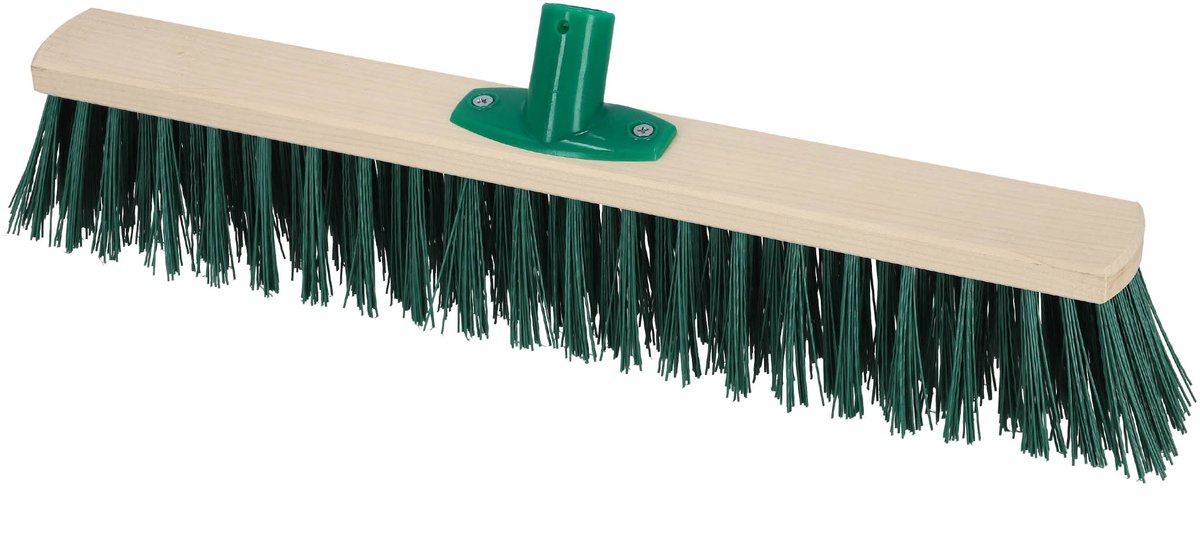 KOTARBAU® Straatbezem, Veegbezem, Tuinbezem, Beukenhout, 50 cm, Groen, Buitenbezem, Harde Veegbezem, Houten Straatbezem, Zonder Steel