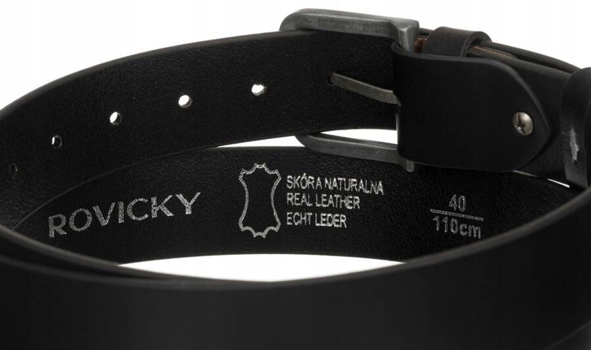 Rovicky - Lederen Herenriem - Klassieke Gesp - 110cm