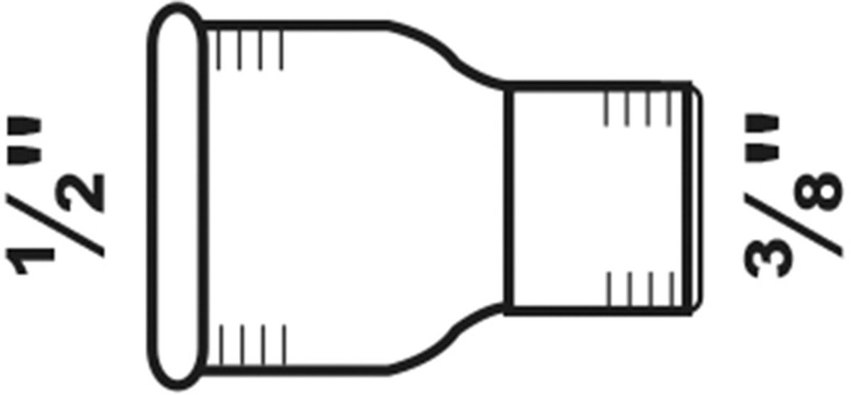 KIRCHHOFF GI verloopsok, gegalvaniseerd, 1/2"BI x 3/8"BI, (240)