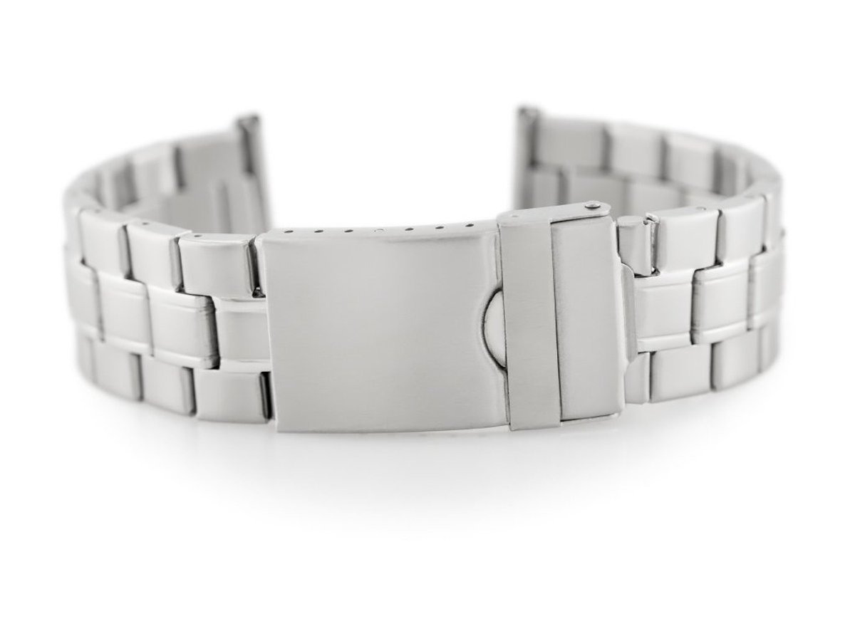Inny - Horlogebandje - Stalen Hoogwaardige Armband - Zilver - 22mm