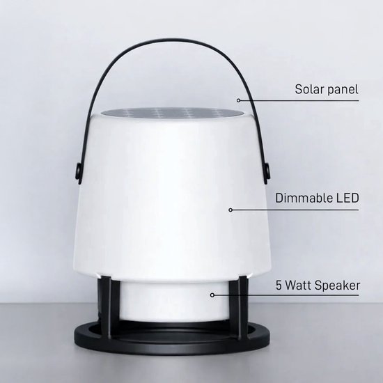 Kooduu Open Air Play - Outdoor 8W full-range Speaker met Dimlamp en Solar Charging - BT 5.3 en IP44 — afbeelding 2