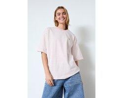 SISTERS POINT Vez-ss - Dames T-shirt - Cream/Mauve - Dames Maat L