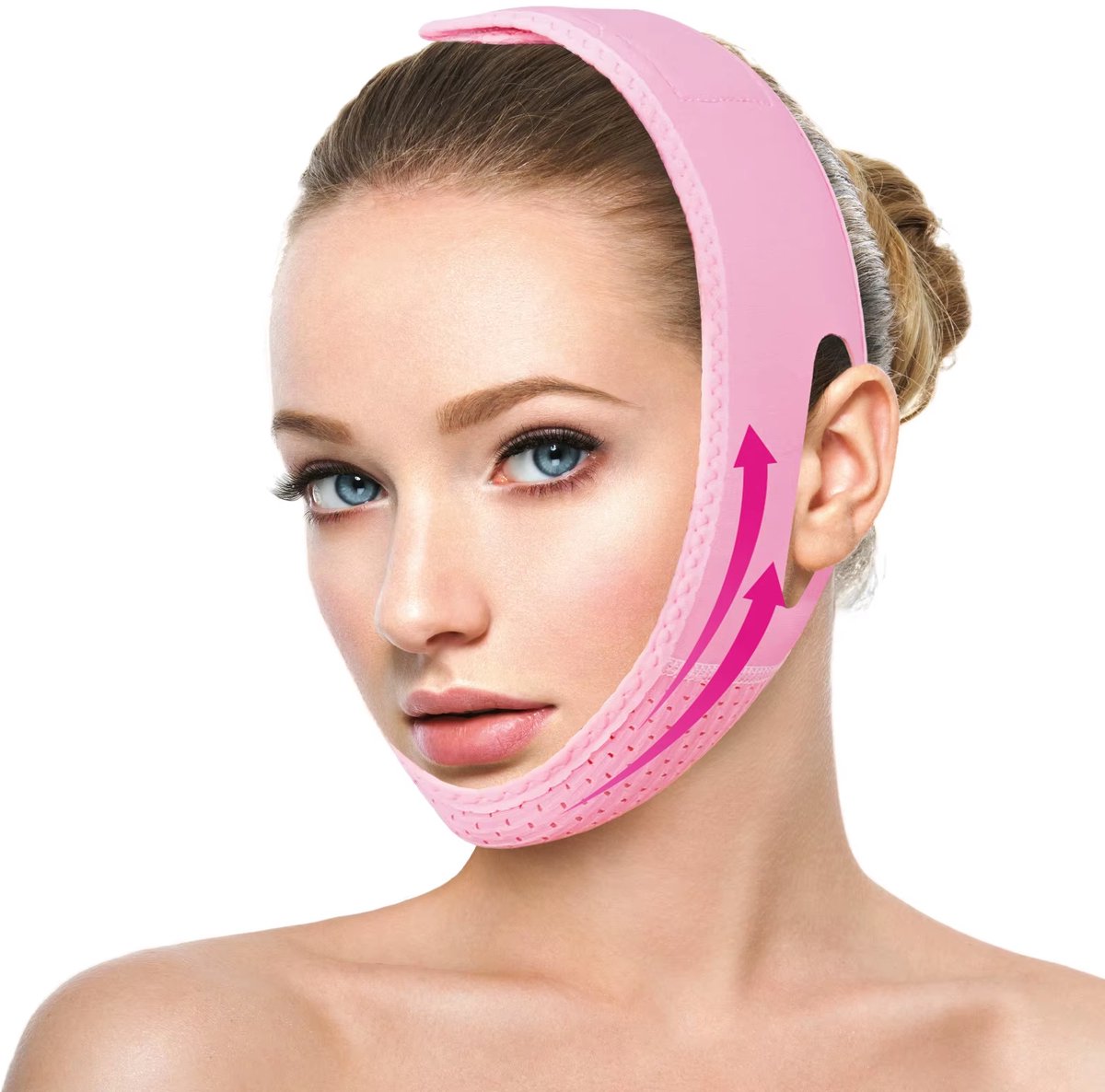 Herbruikbare Dubbele Kinverkleiner - V-lijn Masker voor Gezichtsafslanking - Kinband voor Dubbele Kin - Kin-Up Masker voor V-vormige Gezichtslift - Gezichtsverstrakker, Dubbele Kin Verwijderen, Kin Verkleiner, Lifting Masker
