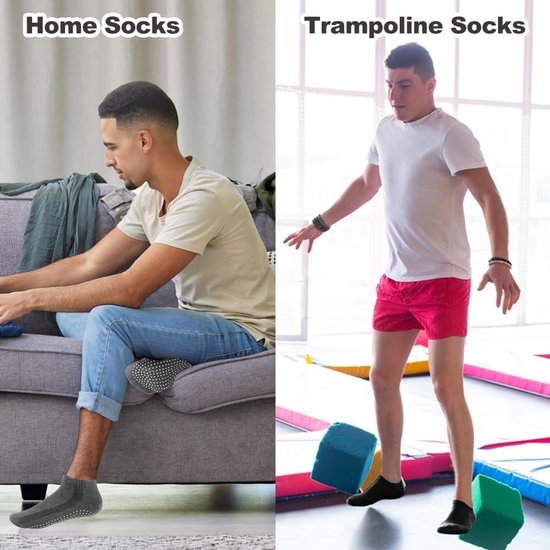 Antislip sokken heren maat 41-43 voor pilates en sport - Grip sokken mannen voor thuis en ziekenhuis - Comfortabele en veilige sokken met antislip功能 — afbeelding 3