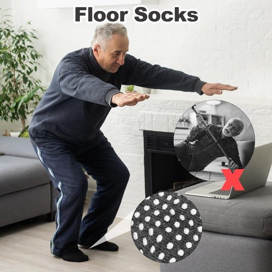 Antislip sokken heren maat 41-43 voor pilates en sport - Grip sokken mannen voor thuis en ziekenhuis - Comfortabele en veilige sokken met antislip功能 — afbeelding 2