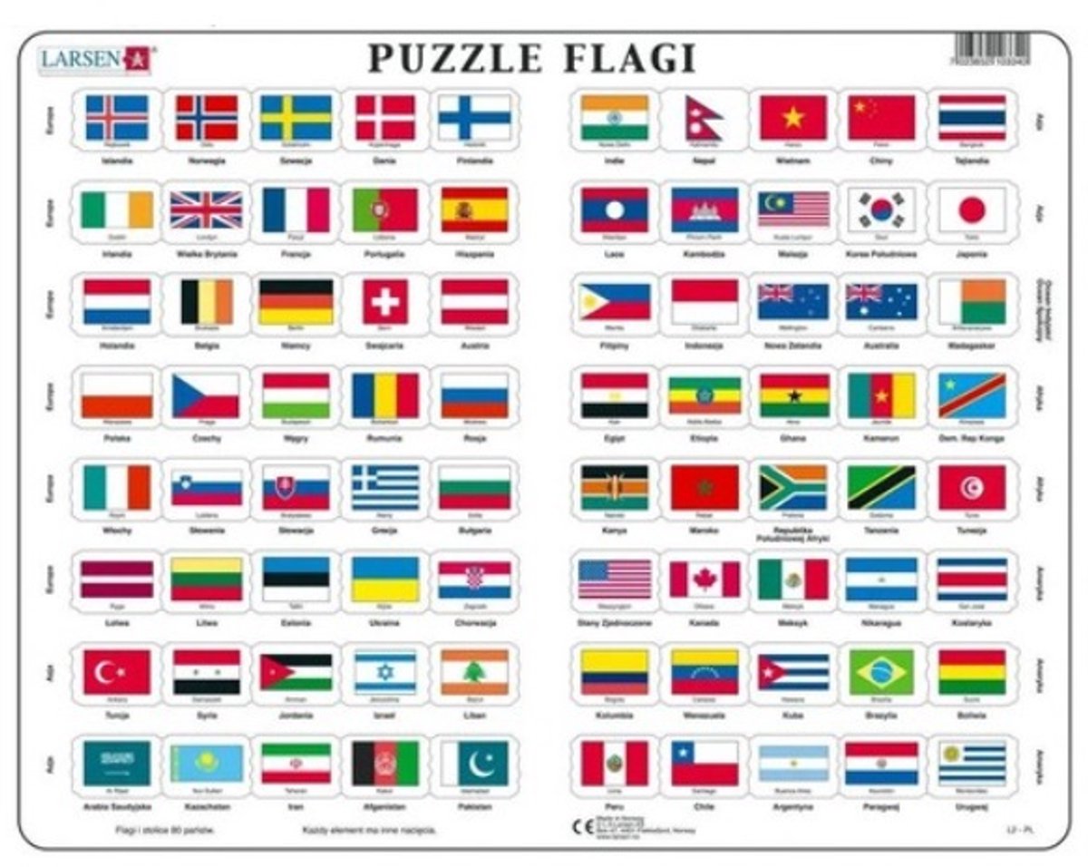 Vlaggenpuzzel - puzzel