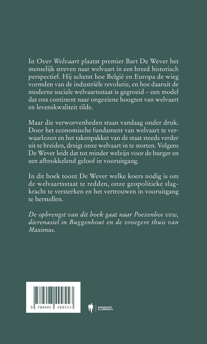 Over welvaart - back cover