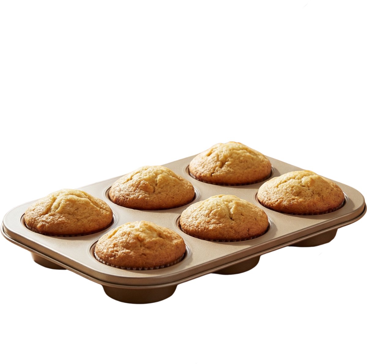 alpina Muffinbakvorm 6 Stuks - Muffinvormen - Cupcake Bakvorm - Cupcake Vormpjes - Goudkleurig