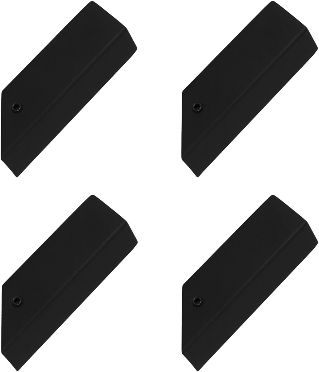 QUVIO Wandhaken - Handdoekhaakjes - Muurhaakjes - Kapstokhaakjes - Muurkapstokken - Zwart - RVS - 6,5 x 2,5 x 6 cm - Set van 4