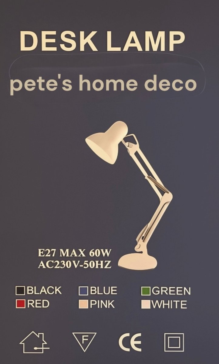 Retro Bureaulamp Met Clip - Klassiek Design thumbnail 5