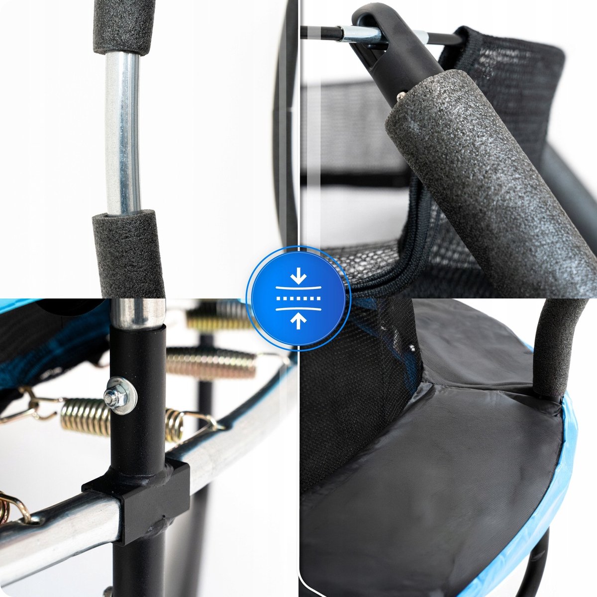 Thunder Trampoline 244 cm – Ronde Tuintrampoline – Max. 150 kg – Met Ladder – Blauw — afbeelding 3