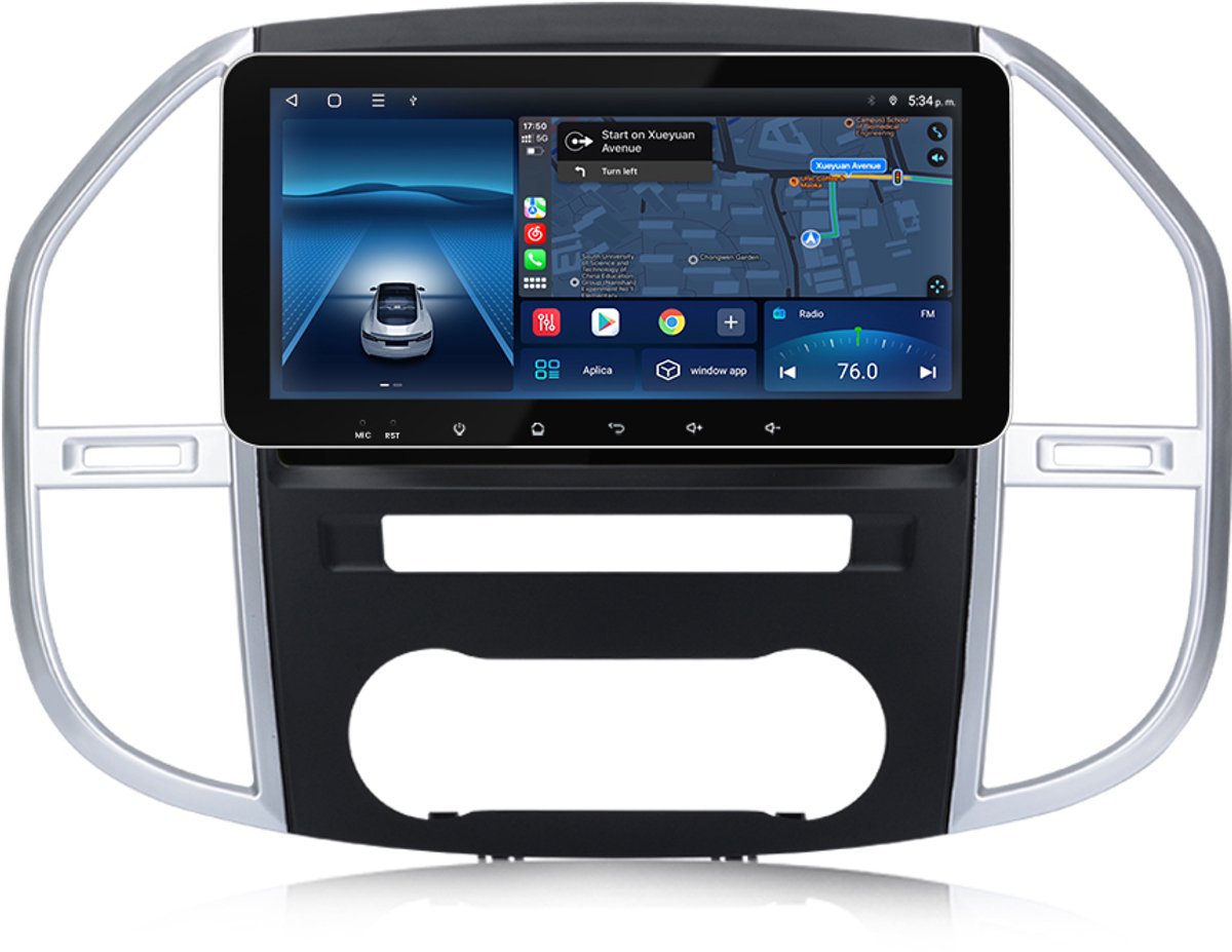 Junsun Android 15 Autoradio Geschikt voor Mercededs Benz Vito 3 W447 2014-2024 , 4GB+64GB, Draadloze CarPlay & Andriod Auto, DAB+, GPS-Navigatie, WIFI, Bluetooth, RDS, FM, SWC, 10.33-inch Touchscreen, 4G-LTE, DSP, Octa-core processor