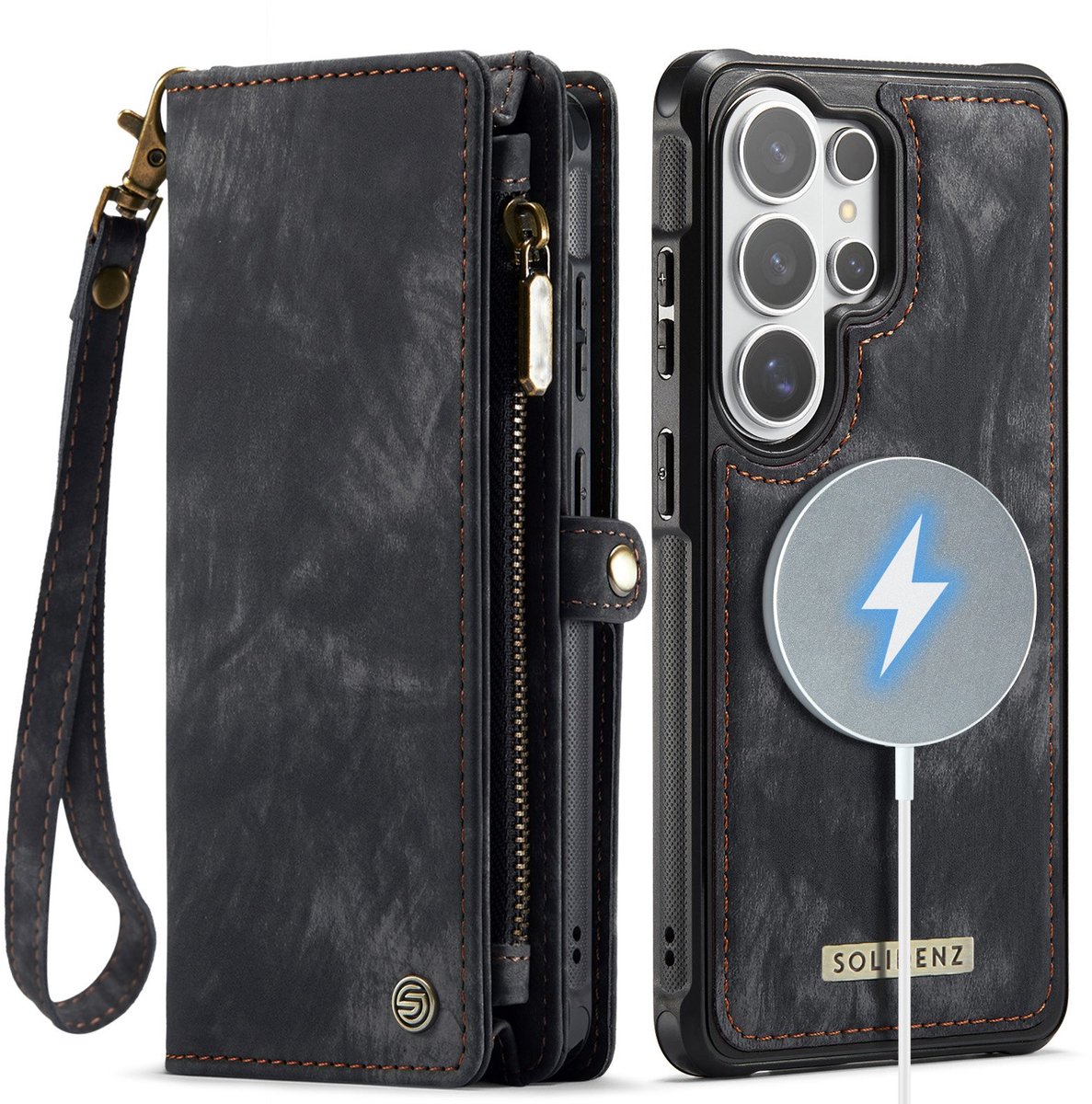 Solidenz Hoesje - Geschikt voor Samsung Galaxy S26 Ultra - Urban Wallet - Zwart