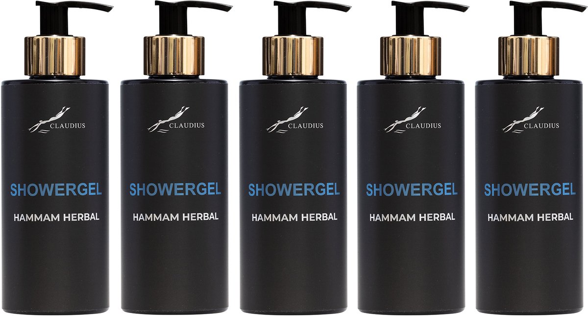 Showergel Hammam Herbal 300 ml - gouden pomp - 5 stuks