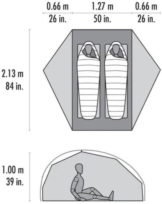 MSR FreeLite - Koepeltent - Ultralicht - 2-persoonstent - Geschikt voor Backpacken van Merkloos — afbeelding 5