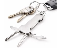 5 in 1 Multipocket Tool I 5 Functies I RVS I Multitool Sleutelhanger I Survival Sleutelhanger
