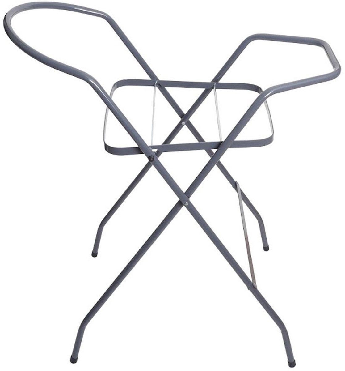 TEGA - Badkamermat - Opvouwbare badkuiphouder 102 cm grijs metaal - badstandaard - badkameraccessoire - ruimtebesparend - compact - multifunctioneel - praktisch - gebruiksvriendelijk